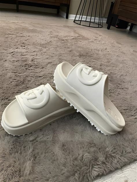 gucci slides on dhgate|Gucci slides girl.